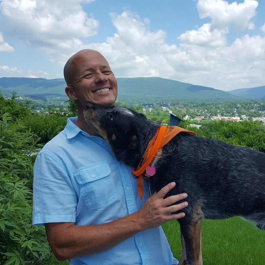Dr. Matt Parker with dog